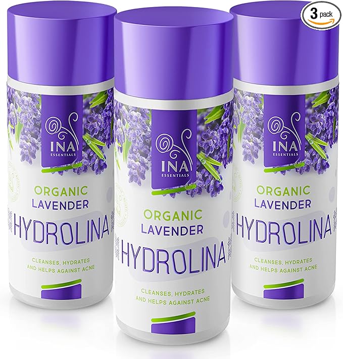 InaEssentials Organic Lavender Water- Hydrolina, Anti - Acne Toner for Face and Body, Skin Care Hydrolat