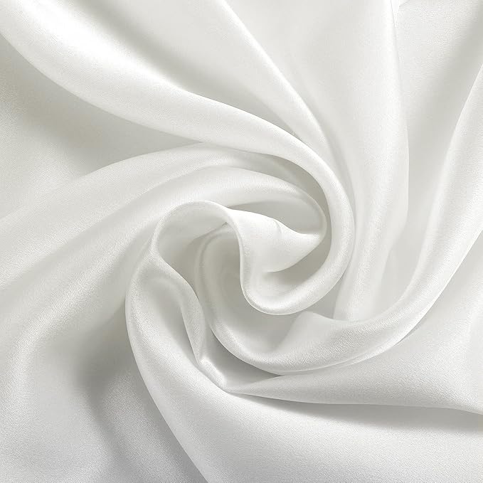 ALASKA BEAR Silk Pillowcase for Hair and Skin, Set of 2 Pure Genuine 22 Momme Mulberry Silk Pillow Cases King Size for Bliss Sleep Better Than Poly Satin, Zipper Closure(2pc, Ivory)