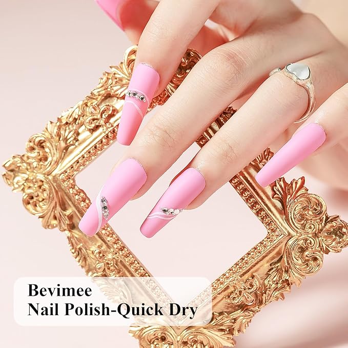 Nude Nail Polish Set: Quick Dry Nail Lacquer Non Ge Regular Sheer Colors White Nude Light Pink Natural Fingerpolish Fast Drying DIY Salon Gift For Women, 6 Colors 8lm/0.27fl.oz