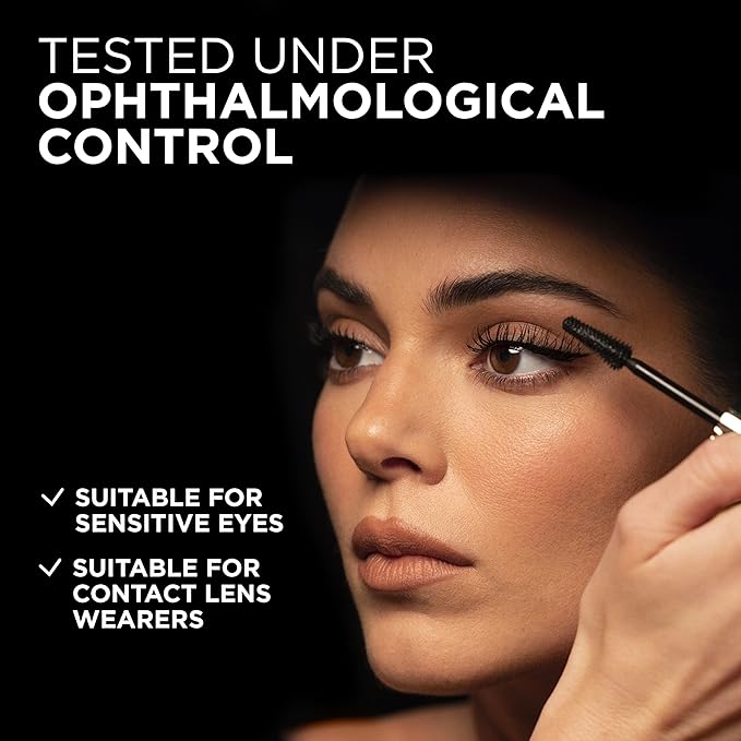 L'Oreal Paris Voluminous Panorama Mascara, Volumizing and Lengthening Mascara, Waterproof Longwear and Smudge Resistant Make Up, Black, 0.33 Fl Oz