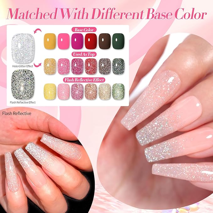 Born Pretty Fall Nail Polish Set, 15 Colors Quick Dry Nail Polish Kit Orange Yellow Brown Red Pink Silver Gold Glitter Color Changing Orange Nail Lacquer Glossy Fingernail Polish Manicure Set