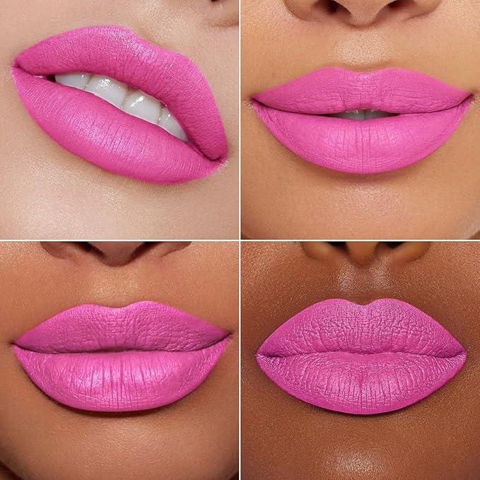 MAKI YIKA 3Pc Matte Lipstick Makeup, Pink Nude Lipstick For Women Long Lasting Smudge Proof Non Transfer Lip Makeup Cruelty Free |Pink/Nude/Rosey