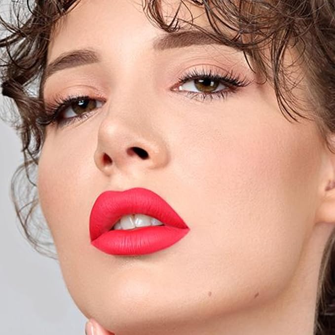 The Lip Bar - Nonstop Liquid Matte Lipstick, Haute Mess (Bright Pink-Red) - High Pigment - One Swipe - Long Lasting - Jojoba Oil & Vitamin E - Vegan & Cruelty Free - Makeup & Cosmetics - .24 fl oz