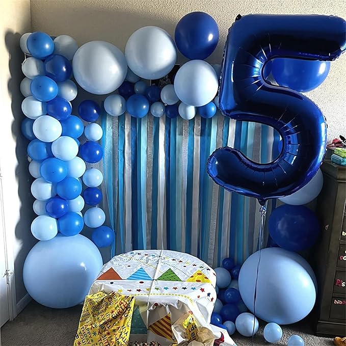 40" Balloon Number 2 Navy Blue, Large Dark Blue Foil Number Balloons Set 0-9, Royal Blue 2 Helium Balloons for Boys 2nd 12th 20th Birthday Anniversary Graduation Party Decoration Supplies