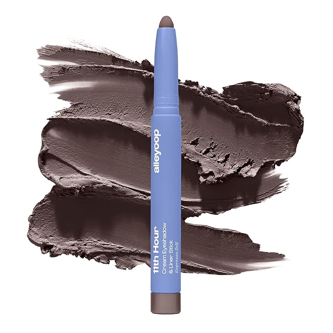 ALLEYOOP 11th Hour Cream Eye Shadow Sticks - Espresso Self (Matte) - Award-winning Eyeshadow Stick - Smudge-Proof and Crease Proof for Over 11 Hours - Easy-To-Apply and Compact for Travel, 0.05 Oz