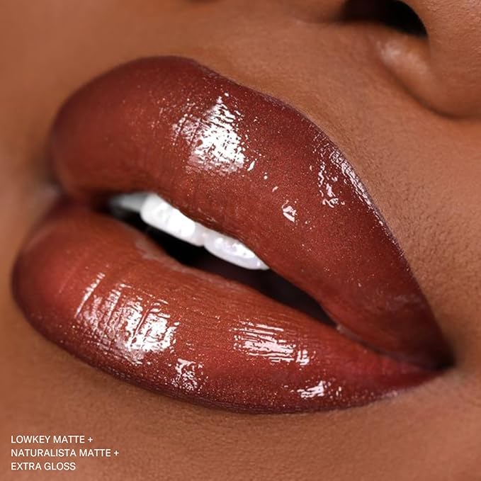 The Lip Bar - Nonstop Liquid Matte Lipstick 2-Pack, Naturalista (Soft Brown) + Rich Auntie (Deep Berry) - High Pigment - One Swipe - Long Lasting - Jojoba Oil & Vitamin E - Vegan - Make Up -.24 fl oz