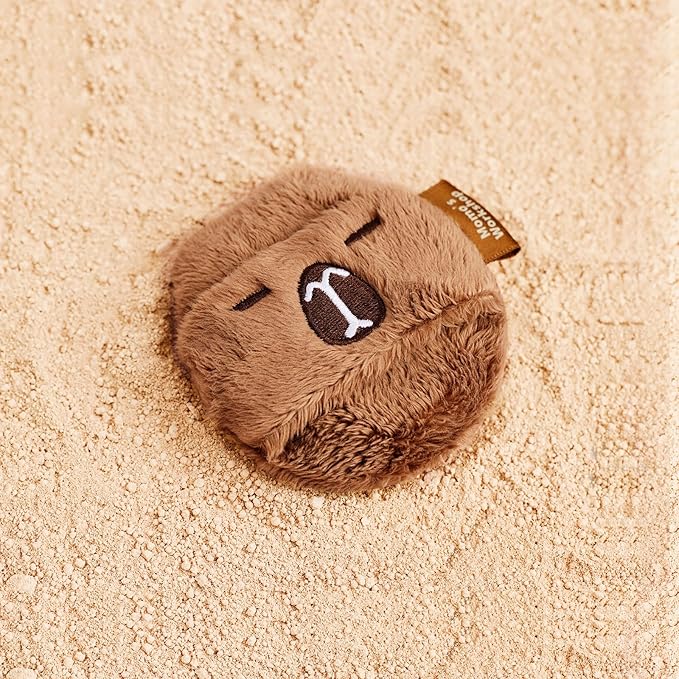 Momo's Workshop Fluffy Powder Puff,Soft Plush Setting Powder Puff, Large Velour Makeup Puff for Loose Or Pressed Powders,Round Cosmetic Puff, Beauty Makeup Tool,1pcs