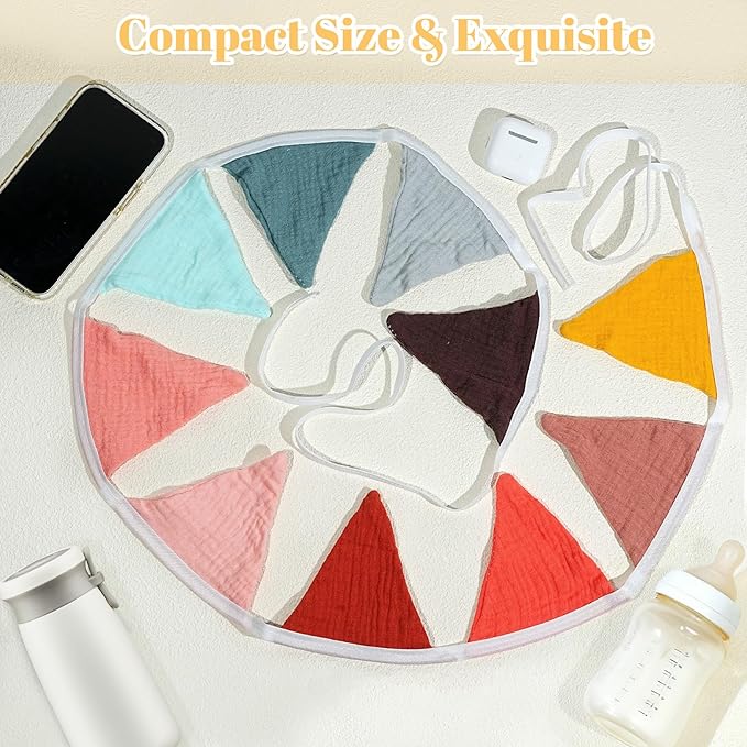 2PCS Pennant Banner Flags,Thanksgiving Decor Fabric Bunting Banner Nursery Garland Decor,Baby Shower Garland,Triangle Flags for Baby Boy Room,Playroom,Boho Birthday Party Decor, Each 7.75 ft