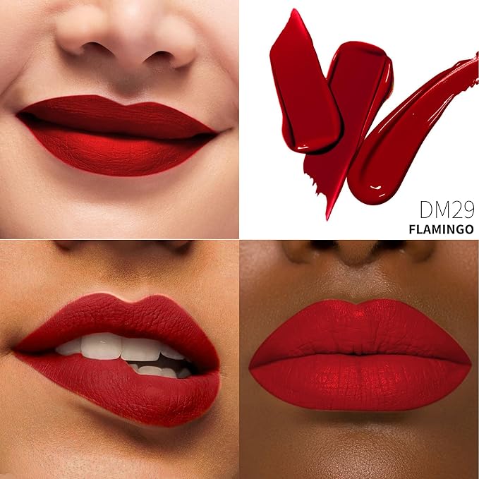 Dark Red Lipstick Matte for Women Superstay Wine Red Long Lasting Lipstick Smudgeproof Liquid Lipsticks Cruelty Free Lip Makeup, DM30 Witch Red