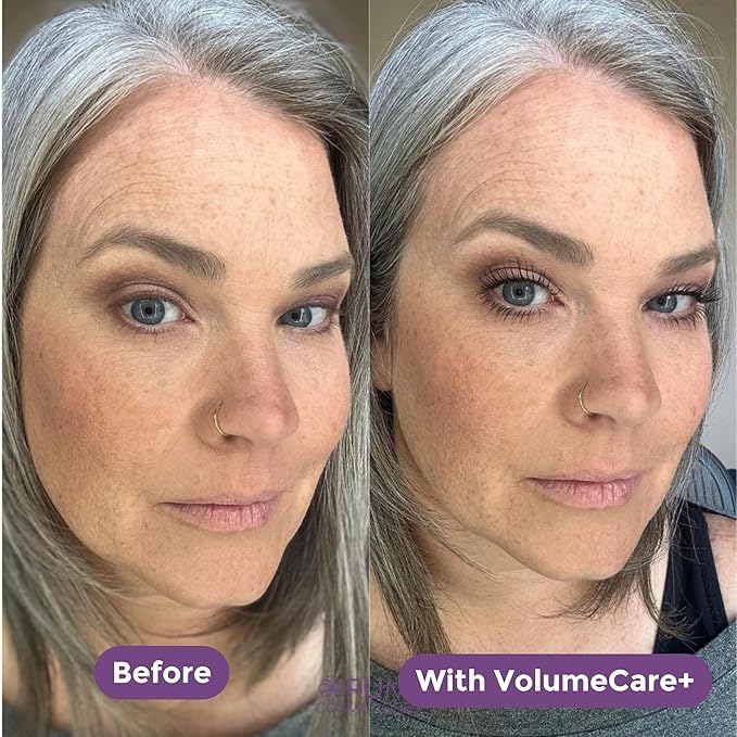 Rumi Cosmetiques VolumeCare+ Mascara For Older Women - Extreme Length and Volume 2-in-1 Formula - No Clumps, Long-Wearing, Hypoallergenic Mascara For Sensitive Eyes (Natural Black)