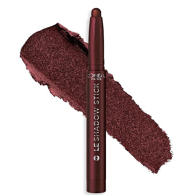 L'Oreal Paris Makeup Le Shadow Stick Eyeshadow, Blendable, Smudge-Resistant, Smokey Cream Eyeshadow, 125 Starry Bordeaux