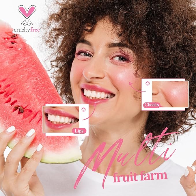 bayfree Lip Tint Stain Set, Korean Water Tint Lightweight Non-sticky, Waterproof Long Lasting Liquid Blush & Lip Stain, Transfer-Proof, Matte Finish Lip Color Makeup (fruit farm)