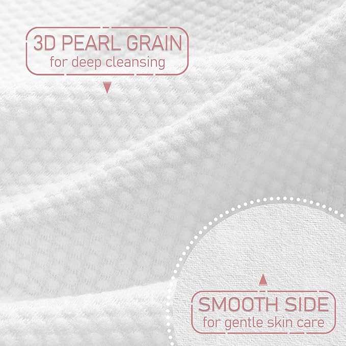 100% Cotton Disposable Face Towel 200 Count 10x12 Inch | Biodegradable Thick Soft One Time Use Dry Wipes for Sensitive Skin, Baby Care, Facial Cleaning, Makeup Removal