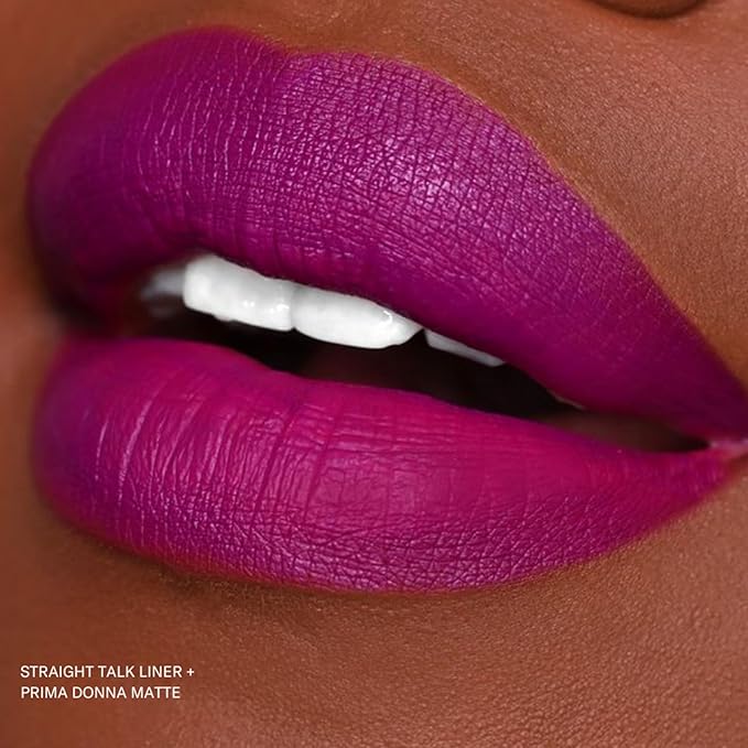 The Lip Bar - Nonstop Liquid Matte Lipstick, Prima Donna (Fuchsia Purple) - High Pigment - One Swipe - Long Lasting - Jojoba Oil & Vitamin E - Vegan & Cruelty Free - Makeup & Cosmetics - .24 fl oz