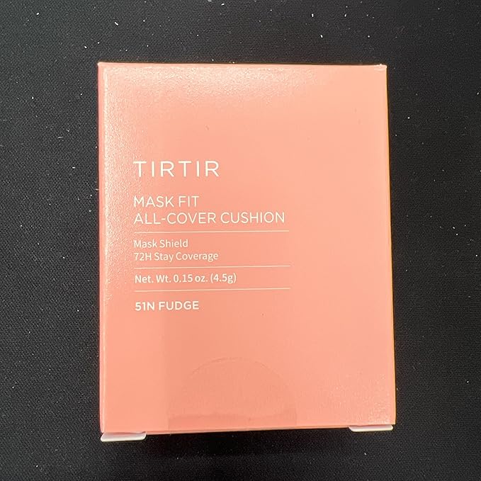 [*Mini Size*] TIRTIR All Cover Pink Cushion | Korean Cushion Foundation, (#51N Fudge, 0.15 Fl Oz)