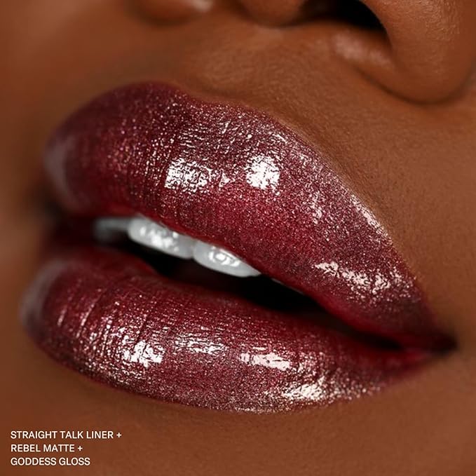 The Lip Bar - Nonstop Liquid Matte Lipstick, Rebel (Deep Burgundy) - High Pigment - One Swipe - Long Lasting - Jojoba Oil, Vitamin E - Vegan, Gluten Free, Cruelty Free - Makeup & Cosmetics - .24 fl oz