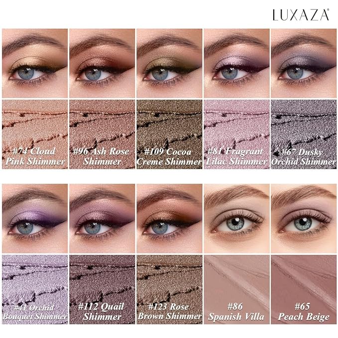 10PCS Eyeshadow Stick,Shimmer And Matte Brown Metallic Cream Eyeshadow Pencil Crayon with Smudge-proof & Waterproof, Eye Brightener Stick, Ideal Gift for Women - Lilac Brown