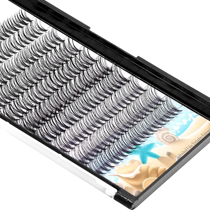 20D Cluster Eyelashes Mixed10-12-14mm/11-13-15mm/12-14-16mm/16-18-20mm Individual False Eyelashes Thickness 0.07mm D Curl Makeup Volume Eye Lashes 200 PCS (11-13-15mm)