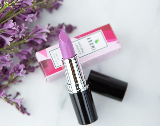 Aromi Natural Lipstick | Vegan, Cruelty-free Beauty, Handcrafted, Small Batch, Dye-free, Palm-free (Sweet Lilac)