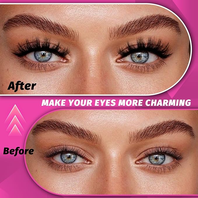 Veleasha Lashes 5D False Eyelashes Handmade Eye Lashes Fluffy Fake Lashes Eyelashes Dramatic Look 7 Pairs Luxurious Volume Fake Eyelashes Pack (801)