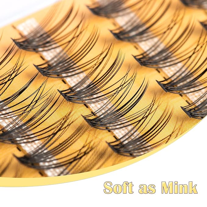 20D Lash Clusters, Individual Lashes, 240 Pcs Individual Lash Extensions, Volume Soft Lightweight Thickness 0.07mm C Curl False Eyelashes 10/11/12/13/14mm (10-14mm, Mixed）