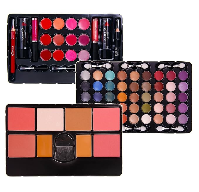 SHANY All In One Makeup Kit (Eyeshadow, Blushes, Powder, Lipstick & More) Holiday Exclusive - BLACK , 72 Piece Set