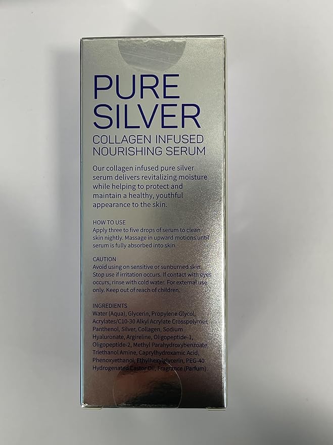 Spa Life Face Serum: Nourishing Gold & Silver Serums (Nourishing Silver & Collagen) 110 ml (3.7 Fl. Oz.) - Boosts Firmness, Hydration, and Radiance