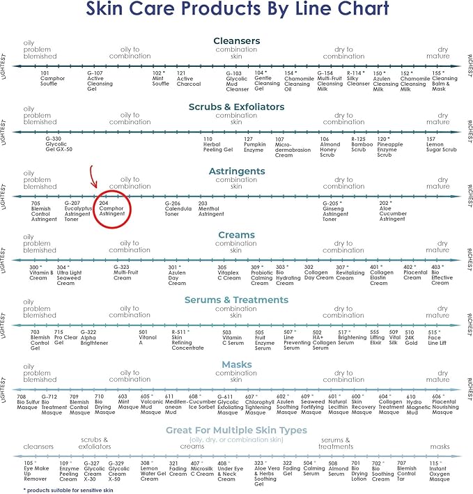 RAYA Camphor Astringent (204) - Facial Toner for Oily and Break-Out Skin, Dries Up Blemishes and Controls Excessive Oiliness, Made with Camphor and Eucalyptus, Skin Essence for Acne Prone Skin, 8 oz