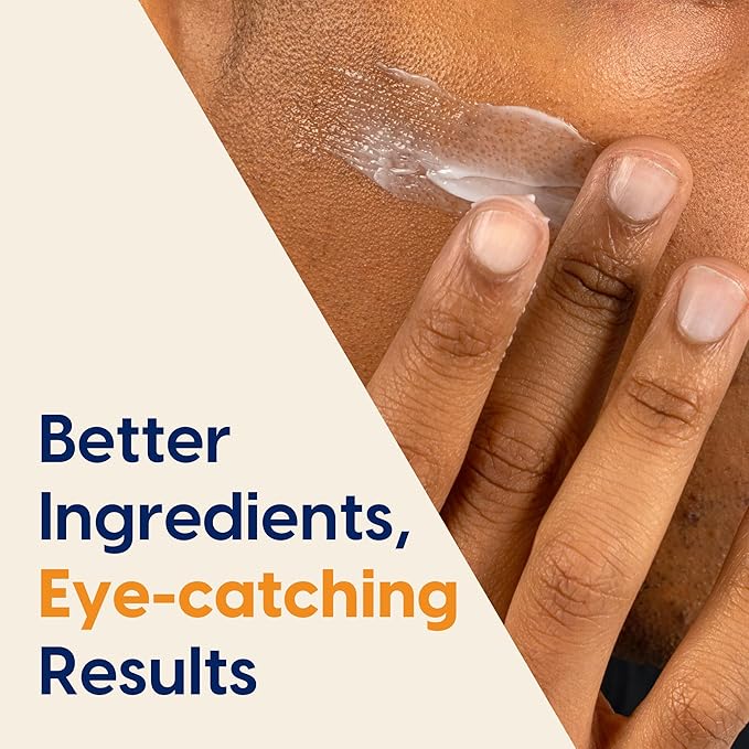 Strive Mens Face Moisturizer, Dark Circle Brightening, Anti Aging Mens Face Lotion with 4% Niacinamide+, Hyaluronic Acid & Ceramides, Hydrating Fragrance Free Skin Care Face Cream - 1.7 fl oz.