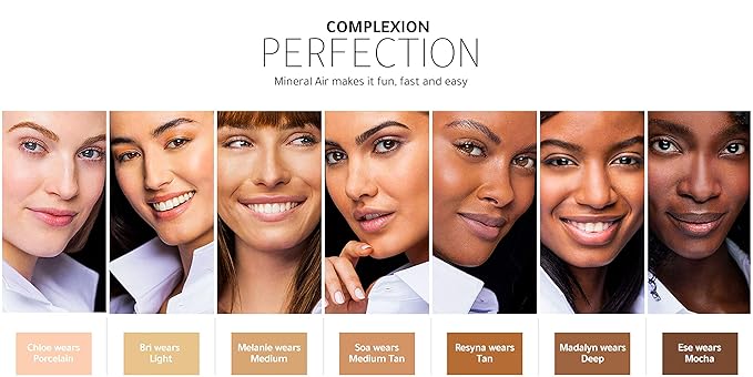 Mineral Air Complexion Starter Kit | Flawless Mineral Foundation Application - Medium Tan