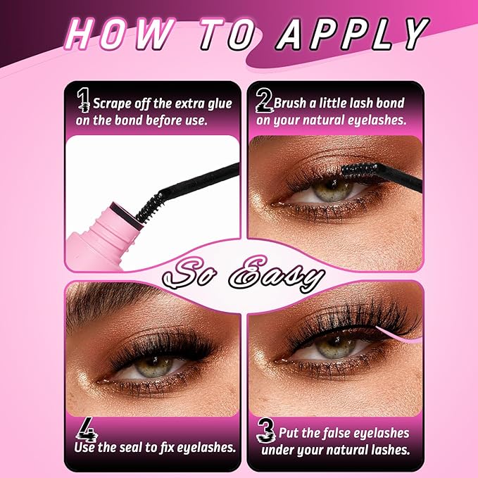 Veleasha Eyelashes Fluffy and Lightweight Fake Eyelashes Natural Look Wispy Faux Mink Lashes 7 Pairs Pack 100% Handmade Luxury Cat Eye Lashes (614)