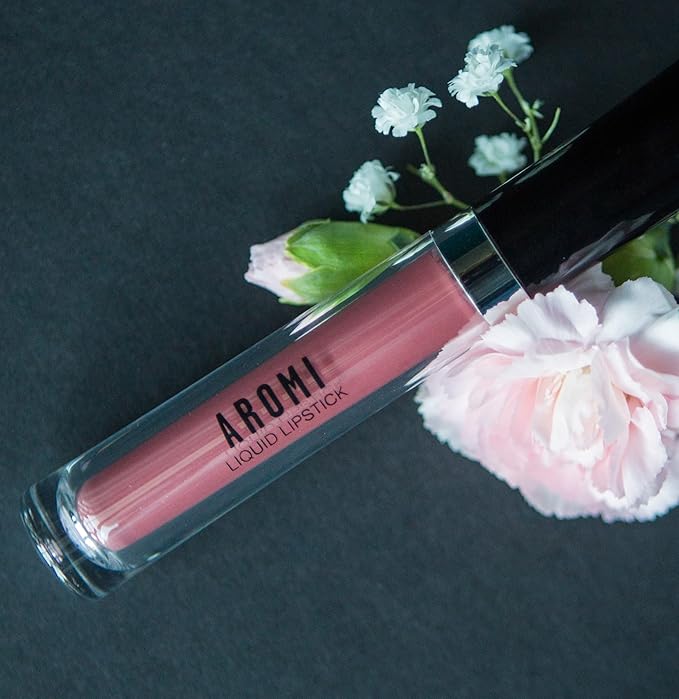 Aromi Matte Liquid Lipstick, Long-lasting, Chestnut, Rosy Lip Color, Vegan, Cruelty-free, Smudge Proof, Earthy Shade, Warm Tone (Stella Rosae)