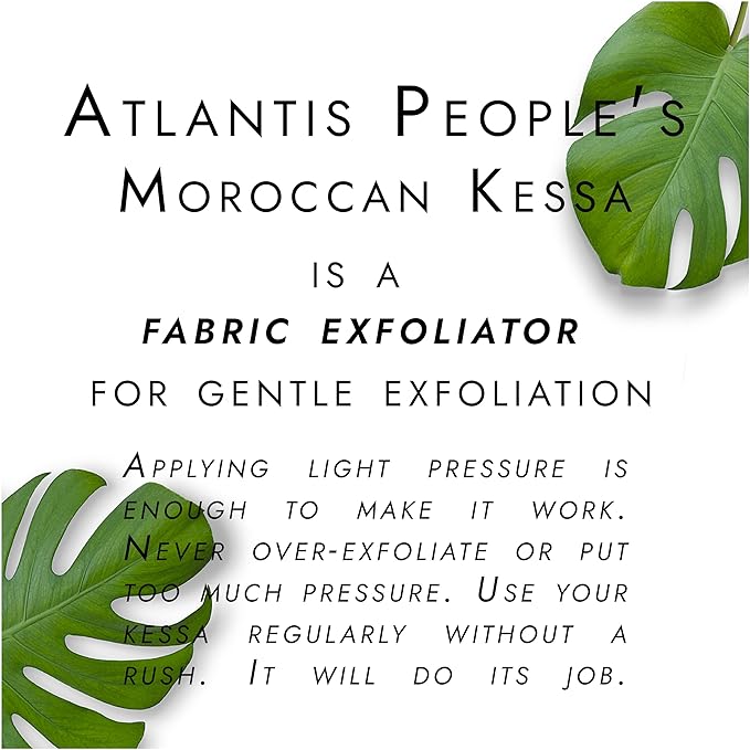 Atlantis People's Moroccan Exfoliating Glove 2 PACK - Body Scrubber & Exfoliating Mitt for Smoother Skin, Exfoliates Dead Skin Cells, Helps Even Skin Tone, For Self-Tan Removal & Keratosis Pilaris