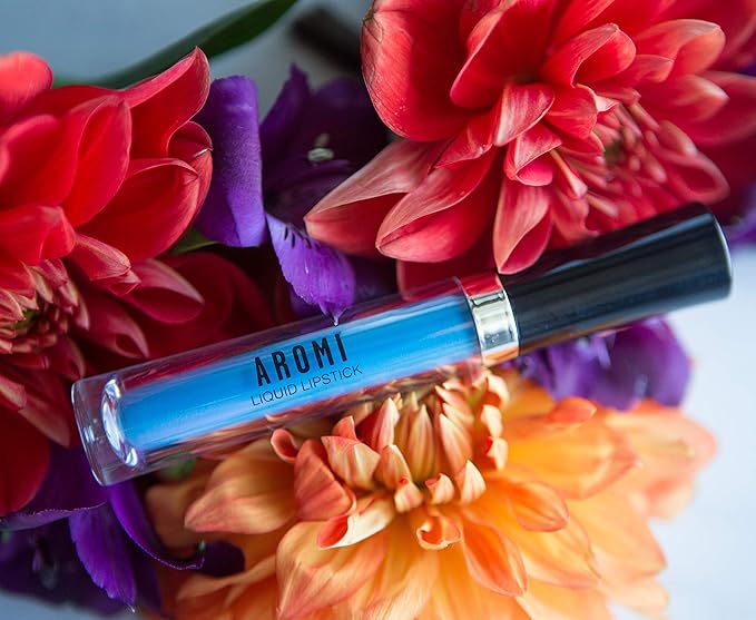 Bright Blue Matte Liquid Lipstick | Vegan + Cruelty-free Makeup, Long-Lasting, Opaque, Highly Pigmented | Aromi (Azure Blue)