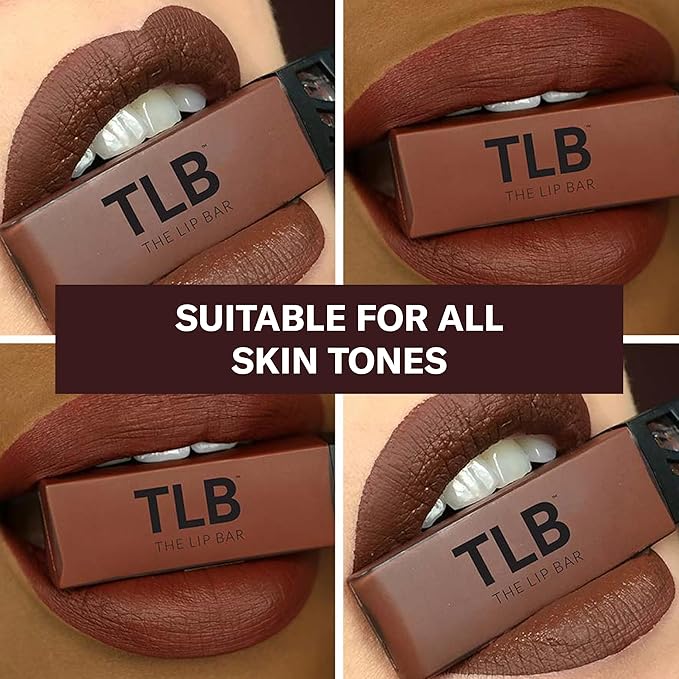 The Lip Bar - Nonstop Liquid Matte Lipstick, Savage (Chocolate Red-Brown) - High Pigment - One Swipe - Long Lasting - Jojoba Oil & Vitamin E - Vegan & Cruelty Free - Makeup & Cosmetics - .24 fl oz