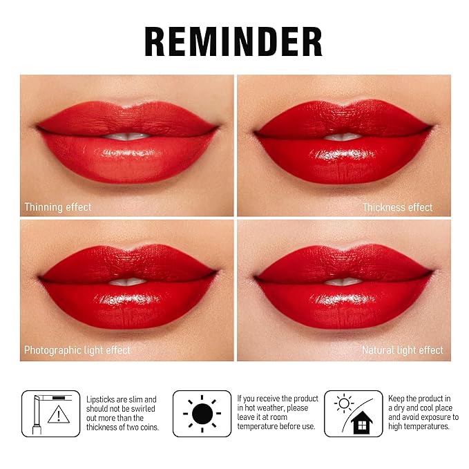 MAKI YIKA Moisture Mauve Red Lipstick for Women Hydrate Lip Gloss for Dry Cracked Lips Weightless Glossy Lip Color Juicy Finish,MA059 Mauve Pop