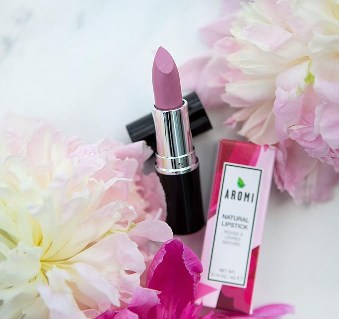 Aromi Natural Lipstick | Vegan, Cruelty-free Beauty, Handcrafted, Small Batch, Dye-free, Palm-free (Pink Patina)