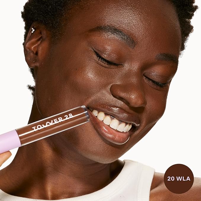 Tower 28 Beauty Swipe Serum Concealer - Hydrating Buildable Medium-Coverage Concealer with Skincare Benefits for Sensitive Skin - Shade 20 SGV, Deep with Warm Undertones, 0.22 Fl Oz