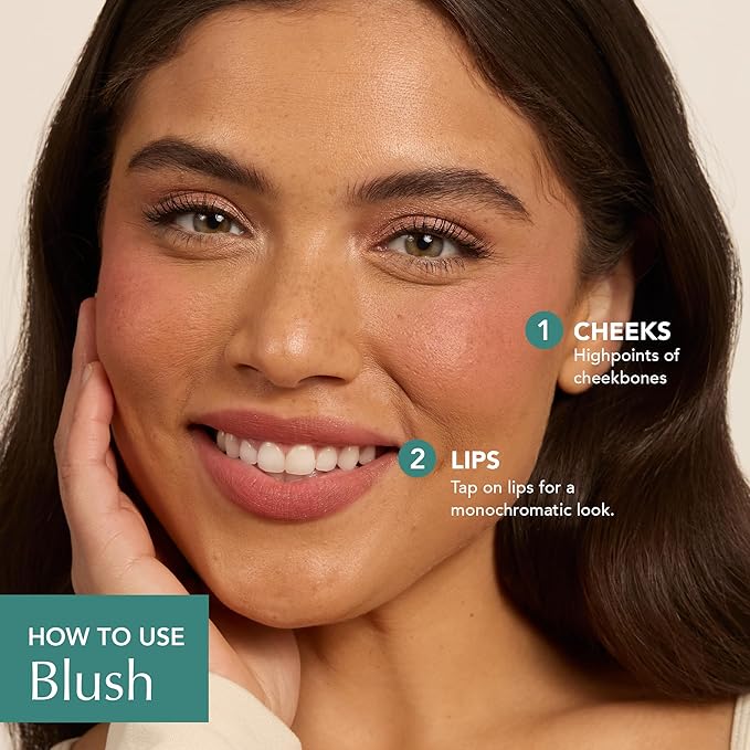 Thrive Causemetics Triple Threat Color Stick: Cream Blush Stick with Vitamin E, Evening Primrose Oil, Waterproof Smudge Proof Face Makeup Formula, Maggie (Rose Shimmer)