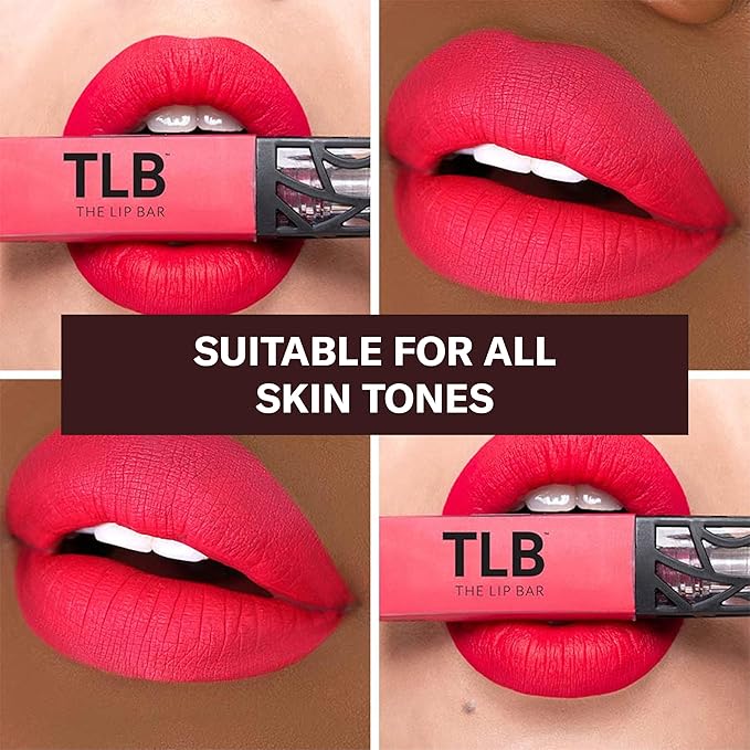 The Lip Bar - Nonstop Liquid Matte Lipstick, Haute Mess (Bright Pink-Red) - High Pigment - One Swipe - Long Lasting - Jojoba Oil & Vitamin E - Vegan & Cruelty Free - Makeup & Cosmetics - .24 fl oz