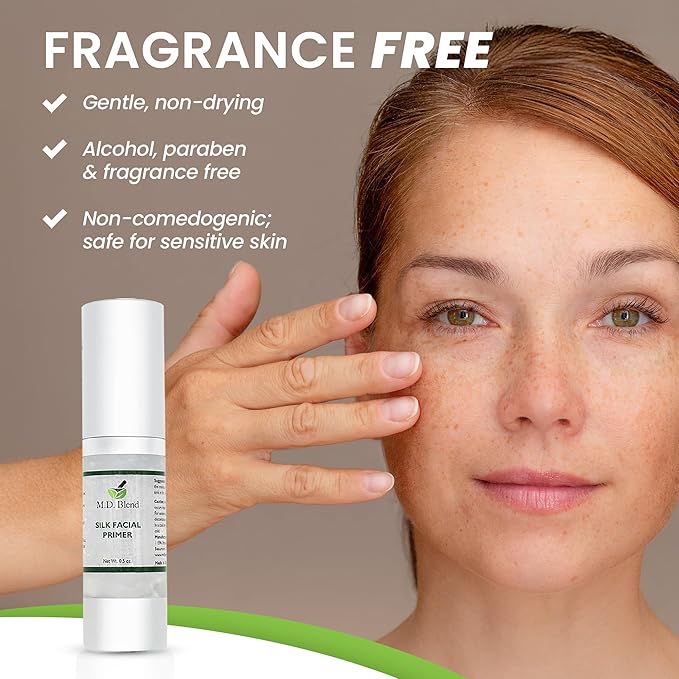 Professional Facial Primer. Hydrating, Pore Minimizing Formula for Flawless Makeup Application. Smooth Face Primer, Suitable for Mature Skin. Wrinkle Filling, Blurring Effect