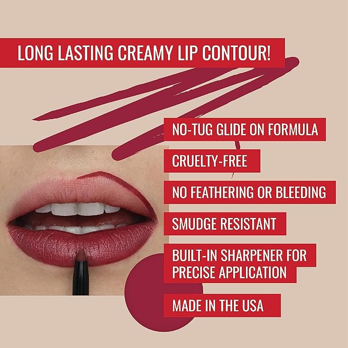 Runway Rogue ‘Work the Crowd’ Matte Soft Berry Nude 90s Vibe Lipstick Bundle with ‘Get the Look’ Garnet Maroon Designer Liner Lip Liner Pencil and Sharpener