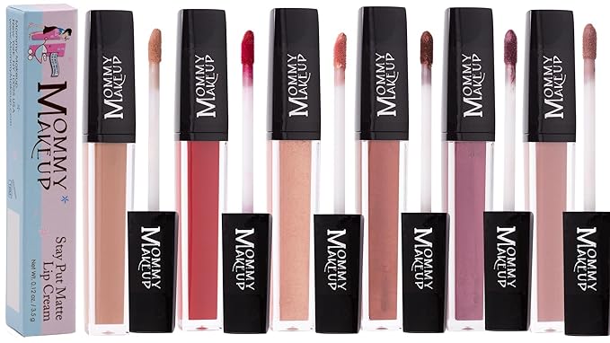 Mommy Makeup Stay Put Matte Lip Cream - Kiss-proof, Transfer-proof, Waterproof, Long Lasting Lipstick - Non-Drying Formula Infused with Vitamin E (Bridget)
