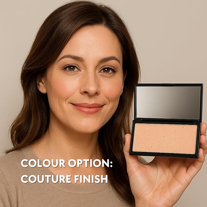 Ready to Wear Lasting Couture Finish - Color Correcting Powder Makeup Compact, Universal Correcting Foundation - Deluxe Size