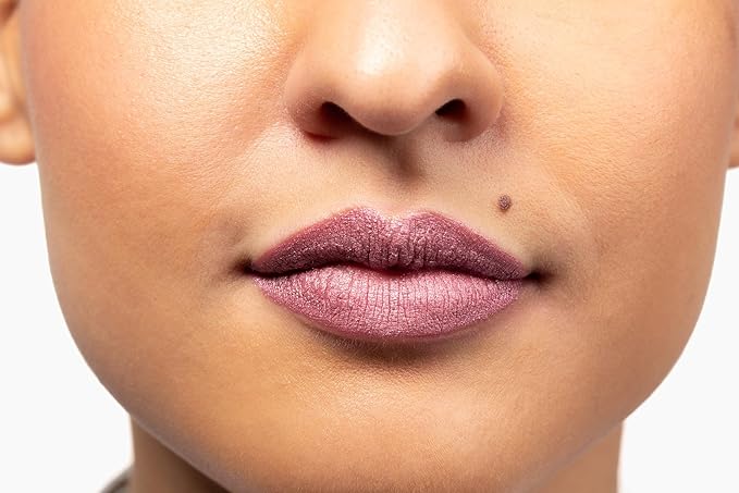 Aromi Metallic Matte Liquid Lipstick | Dusty Rose Pink, Light Rosy Mauve Lip Color with Shimmery Finish, Long-lasting, Waterproof, Vegan (Fairy Tale)