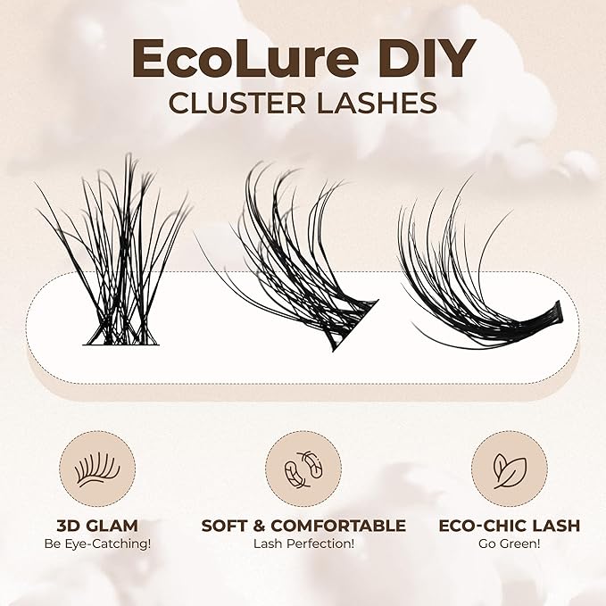 PopUp Cluster Lashes Wispy Cluster Eyelash Extensions 3D DIY Lash Clusters 10-16mm Multilayered Eyelash Clusters, Reusable Fluffy Individual Lashes Cluster(BDD06)
