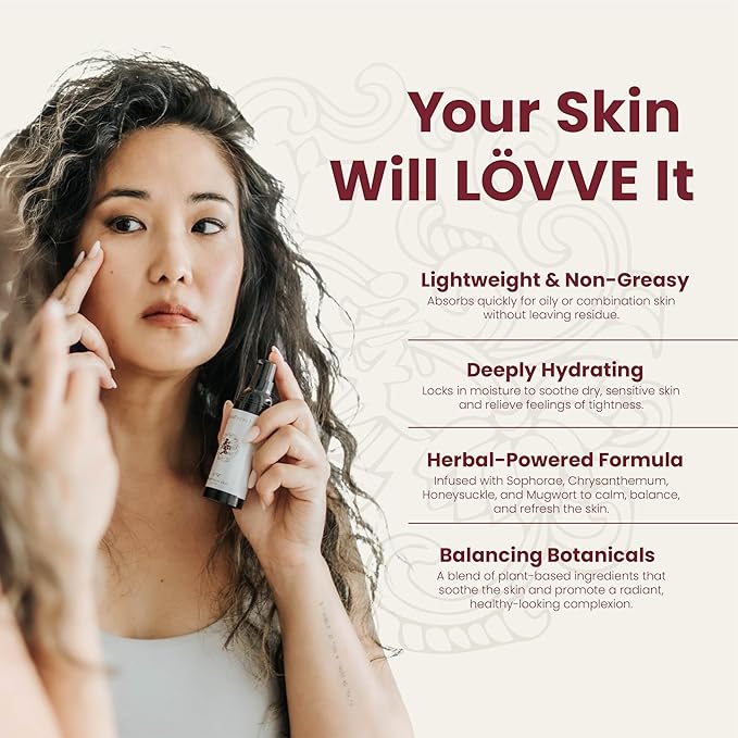 Super Herb Essence - Hydrating Face Moisturizer with Hyaluronic Acid & Rosehip Extract - Lightweight, Fast-Absorbing Serum-Essence Hybrid for Oily & Acne-Prone Skin - 1oz