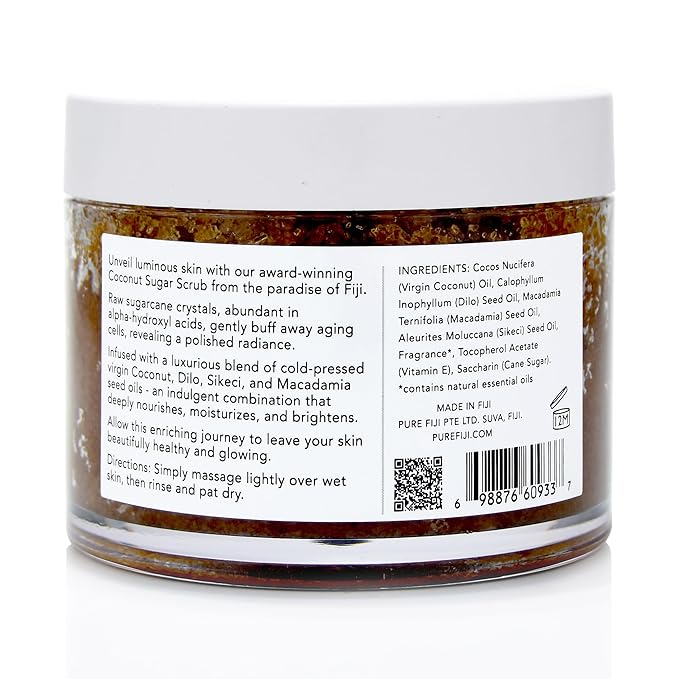Pure Fiji Coconut Sugar Body Scrub, Frangipani (10.14 Oz /300ml)
