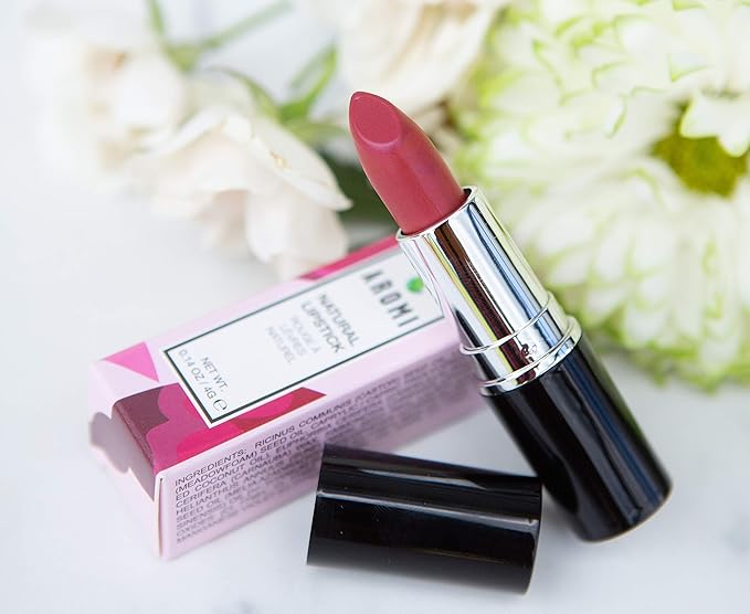 Aromi Natural Lipstick | Vegan, Cruelty-free Beauty, Handcrafted, Small Batch, Dye-free, Palm-free (Red)