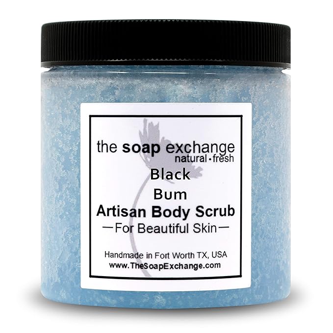 The Soap Exchange Sugar Body Scrub - Beach Bum Scent - Hand Crafted 16 fl oz / 480 ml Natural Artisan Skin Care, Shea Butter, Exfoliate, Moisturize, & Protect. Made in the USA.